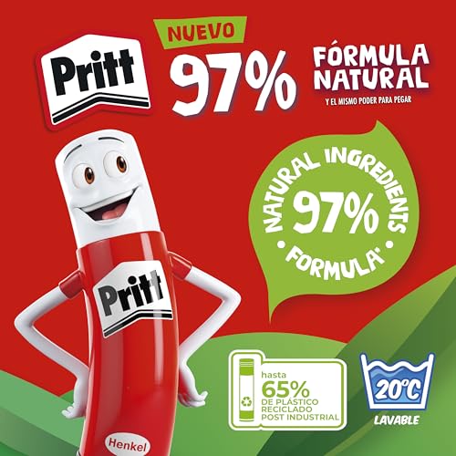 Miniatura 3 de Pritt Stick Barra Adhesiva 43 G Pack De 5 , Pegamento Infantil Seguro Para Niños Para Manualidades, Cola Universal De Adhesión Fuerte Para Estuche Escolar Y Oficina