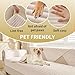 HAOMAIJIA Waterproof Couch Cover for Dogs Washable,Faux Fur Pet Couch Covers for Sofa,Soft Dog Bed Cover Non-Slip Couch Covers for 3 Cushion Couch Sofa Pet Friendly (Off White, 35