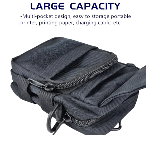 Image of Portable Printer Holster for Zebra ZQ110 ZQ210 ZQ220 ZQ310 Lable Printer Carrying Case Pouch Compatible with Lable Printers and Photo Printer Under 7 Inch