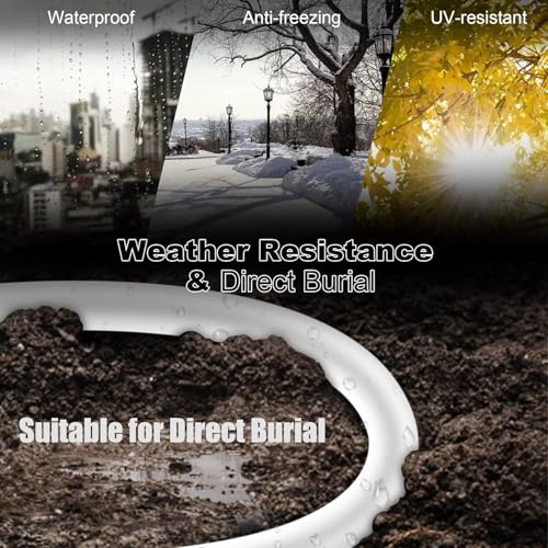Image of Sadow 35 Meter Heavy Duty Outdoor Cat6 Cable Weatherproof /UV Resistant 10000mbps Ethernet Cable Suitable for Direct Burial Installations Ethernet Patch LAN Cable,Internet cable Network Cord - White