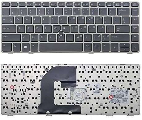 Looleking Laptop US Black Keyboard (with Frame) for HP ProBook 6460b 6465b 6470b 6475b HP EliteBook 8460p 8460w 8470p 8470w
