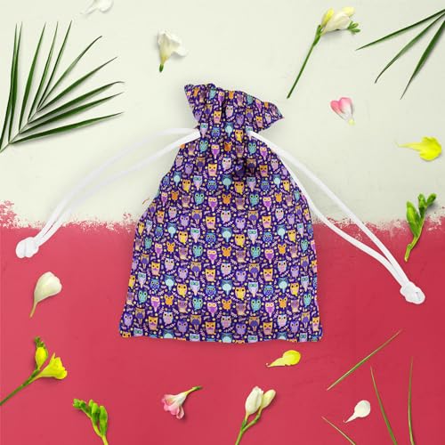 Image of ArtzFolio Owls | Pouch Wrist Potli Bag | Bag for Weddings & Casual Parties