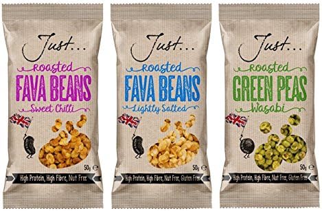 Just Crisps Roasted Peas and Beans, 50 g, Pack of 21
