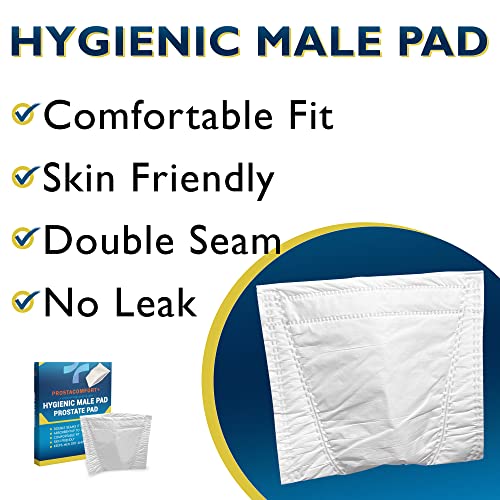 Prostacomfort+ Hygienic Male Pad – 24 Pcs Incontinence Guards For Men Super Absorbent Urinary Drip Sleeves Prevents Leaks, Bad Odors & Stains – Oeko Tex Certified Bladder Control Pads For Men #TOP1