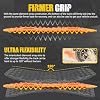 BUNKER INDUST Off-Road Traction Boards with Jack Base,Pair Recovery Track 4X4 Jeep Truck Emergency Tire Traction Mat with Bag -Sand, Mud, Snow Tracks Orange Traction Pad (Gen 7th)