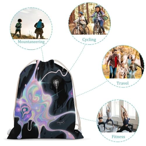 Abstract Art Graffiti Drawstring Backpack Gym Bag Lightweight Sackpack Gift for Hiking Travel Beach Shopping3