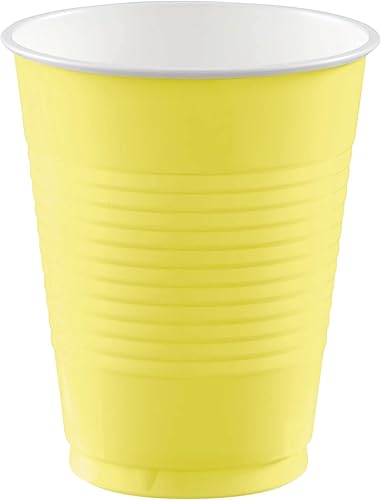 Vista 29 de Vasos de plástico color verde kiwi (18 onzas), 50 unidades, apilables, resistentes y ecológicos, color vibrante y máxima durabilidad