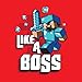 Minecraft Boy's Like A Boss Youth T-Shirt,Red,youthX-Large