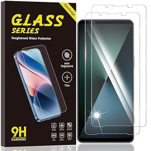 【Awubaige】対応 Xperia 1 VII ガラスフィルム 2枚セット Xperia 1 VII フィルム 耐衝撃 硬度9H 全面保護 気泡レス エクスペリア1 VI/VII 保護フィルム 高透過率 飛散防止 自?吸着 強化ガラス 簡単貼り付け 気
