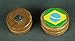 Buddel-Bini Magnet Brasilien Flagge 28x12 mm runder Holz Zylinder hell Flaggenmagnet