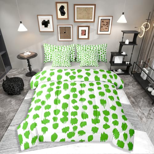 Erosebridal Lime Green Polka Dots Bed in A Bag with