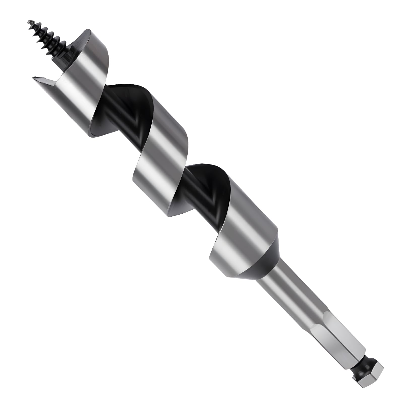 MOXPIFY Wood Auger Drill Bits, 22mm Timber Drill Bits 155mm Long Hex Shank, Extra Long Drill Bits Wood For Woodworking (22mm x 155mm)