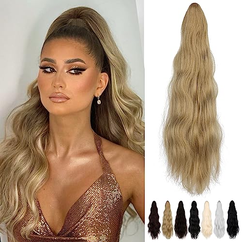 Wodelanle Pale Ash Blonde Ponytail Extension