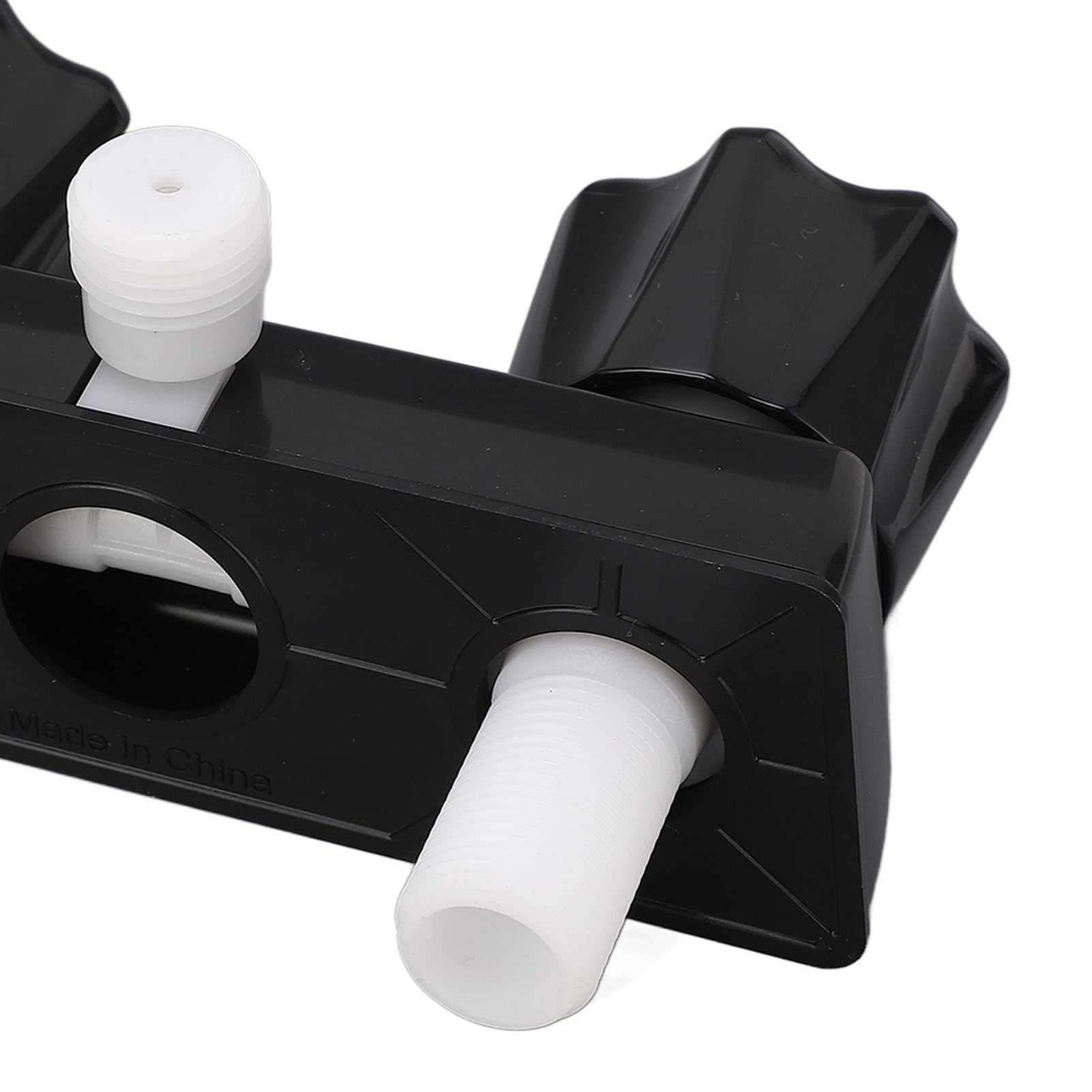RV Rubinetto Doccia, RV Rubinetto Doccia Valvola Deviatore Doccia Valvola Miscelatrice Controllo con 2 Manopole Ruota Per (Nero)
