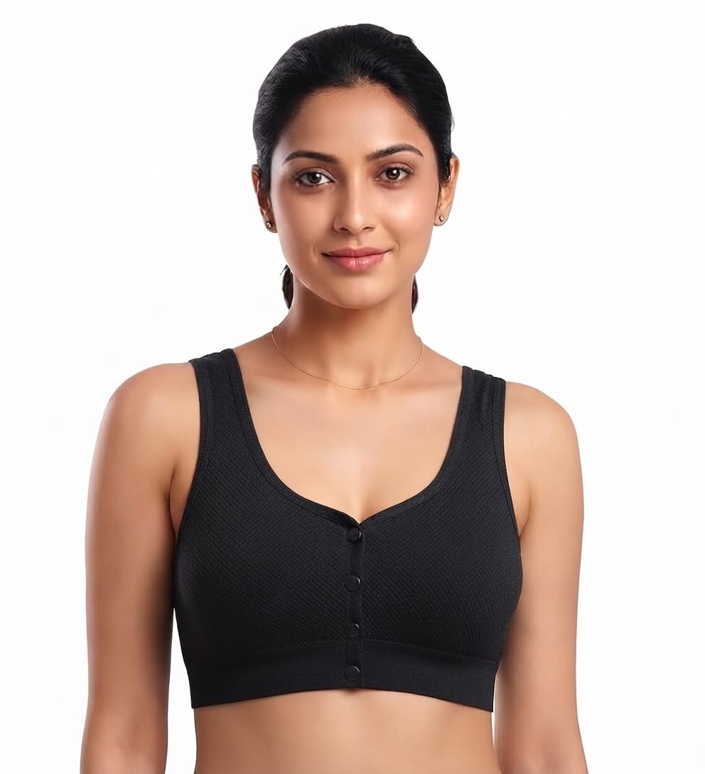 Maternity Feeding Bra Padded Nursing Bra with Front Open Easy Baby Breastfeeding New Moms-image-21