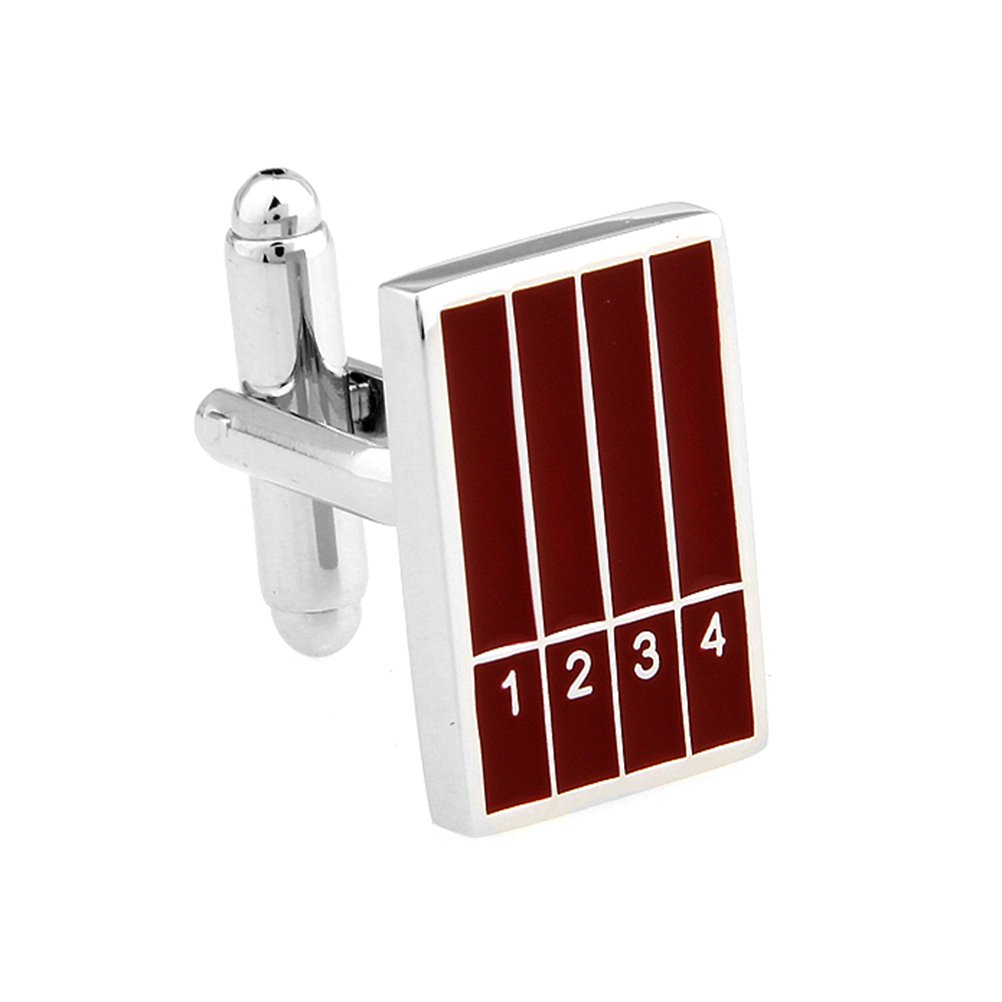 1234 Track And Field Sports Stadium Track Racing Starting Line Of Dark Red Paint