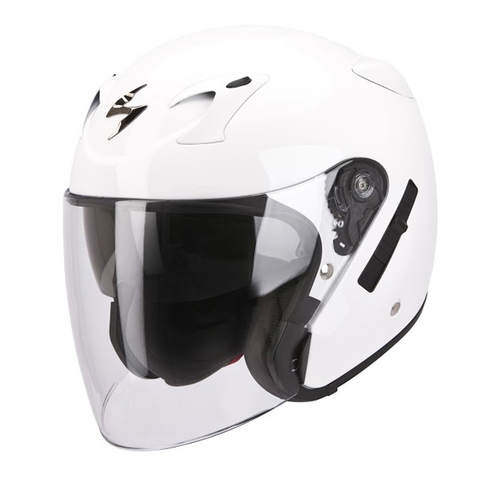 Scorpion EXO 220 Motorcycle Helmet White, M : Scorpion Helmets Automotive