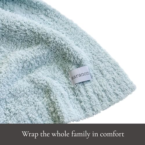 Image of SARANONI Bamboni Baby Blanket | Luxury Plush Super Soft Blanket | Breathable Comfort Infant Baby Blankets for Boys & Girls | Sky Blue, Mini - 15 inch x 20 inch