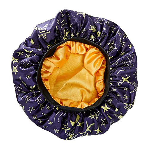 Red By Kiss Kids Satin Bonnet Sleep Cap Reversible Hair Bonnet For Boys And Girls Sleeping Night Silk Sleep Cap (Star) Multi Color #TOP3