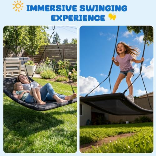 Trekassy 700lb Giant 60" Skycurve Platform Tree Swing for Kids and Adults - 2