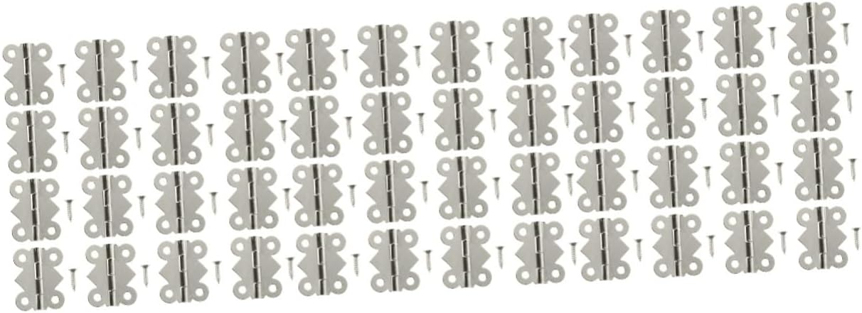 GLEAVI 144pcs Antique Butterfly Hinges Retro Style Cabinet Butt Hinges for Vintage Boxes Jewelry Boxes and Wine Resistant Design Easy Installation