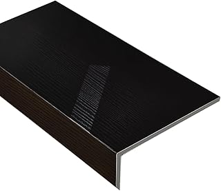 ZIMGOD Window Sill Cover Black Windows Sill Ledge Cover with Wood Grain, Composite Panels Windowsill Protector for Interior, Smooth Window Nosing Board for Wooden Sill(Style1,5.25x35.5in (13x90cm))