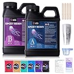 LET'S RESIN Casting Epoxy Resin Kit, 1L Crystal Clear & Bubble Free Epoxy Resin and Hardener, High Gloss Resin Kit for DIY Art, Mould Casting, Wood, Jewellery Making, Coasters, Table Top