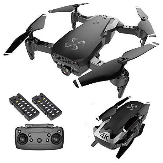 DRONE-CLONE XPERTS Drone X Pro AIR 4K Ultra HD Dual Camera FPV WiFi Quadcopter Follow Me Mode Gesture Control 2 Batteries Included (BLACK)