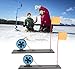 Yuecoom Ice Fishing Tip Ups, 2Pcs Ice Fishing Flags Marker Rod Tackle Automatic Floating Portable Ice Fishing Accessories