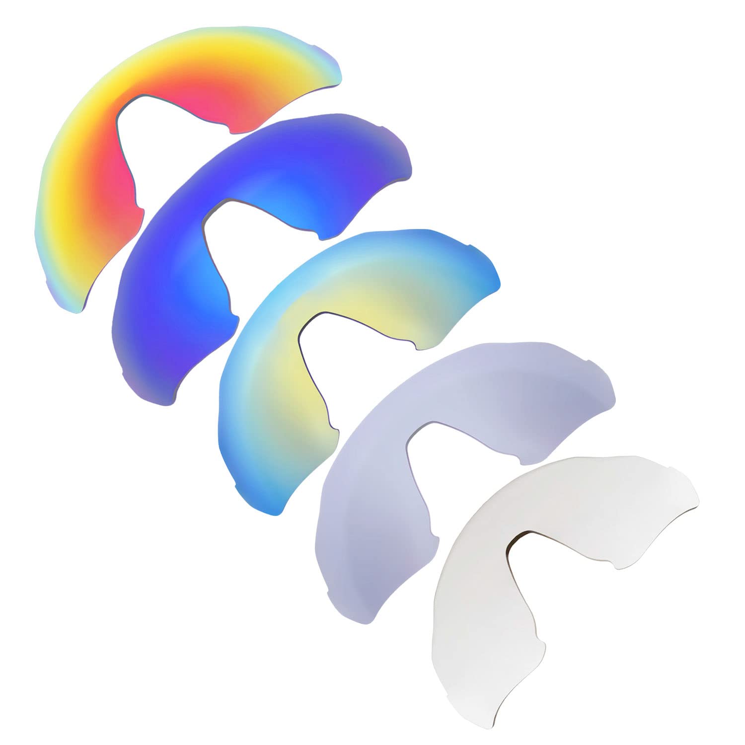 Lentilles de remplacement pour Oakley Flight Jacket avec 5 couleurs de verre interchangeables - 8
