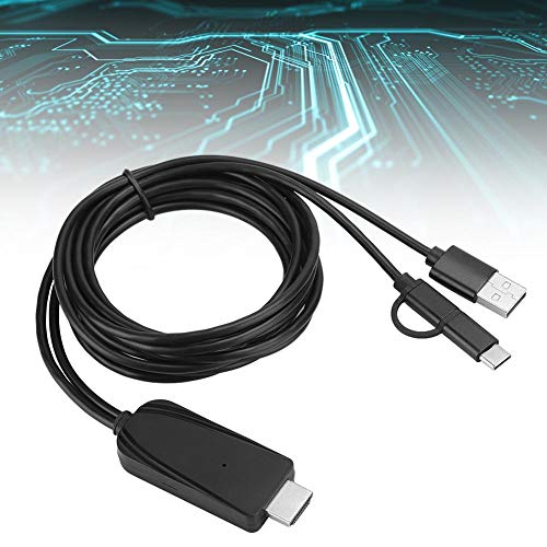 Cabo USB/Tipo-C 2M HDMI, Espelhamento de tela USB-C para HDMI Suporte Cabl Bluetooth/Miraplug APP pa