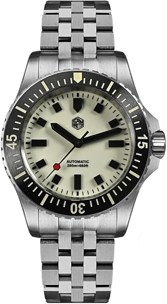San Martin SN0012 Hardening Coating Men Diver Watch Full Luminous Dial Lumed Blocks ST2130 Automatic Mechanical Tool Watches