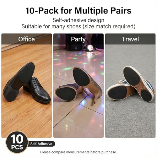 Protectores antideslizantes para suelas de zapatos de tacón, pack de 10 miniatura 6