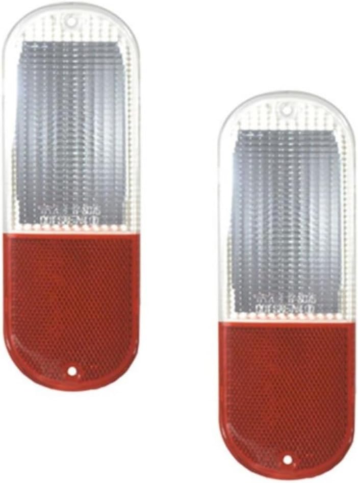 KarParts360 For Chrysler PT Cruiser 2001 02 03 04 2005 Backup Light Assemblies Driver And Passenger Side | Pair | CAPA | Clear, Red Lens | With Bulbs | Replacement For CH2882101, CH2882101C