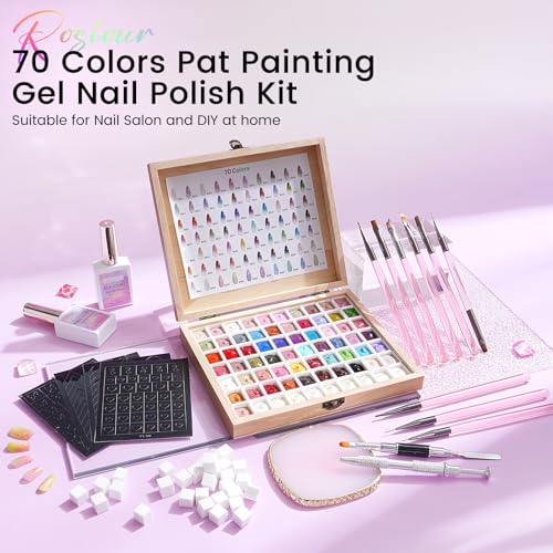 Paleta de esmalte gel para uñas 70 colores kit miniatura 2