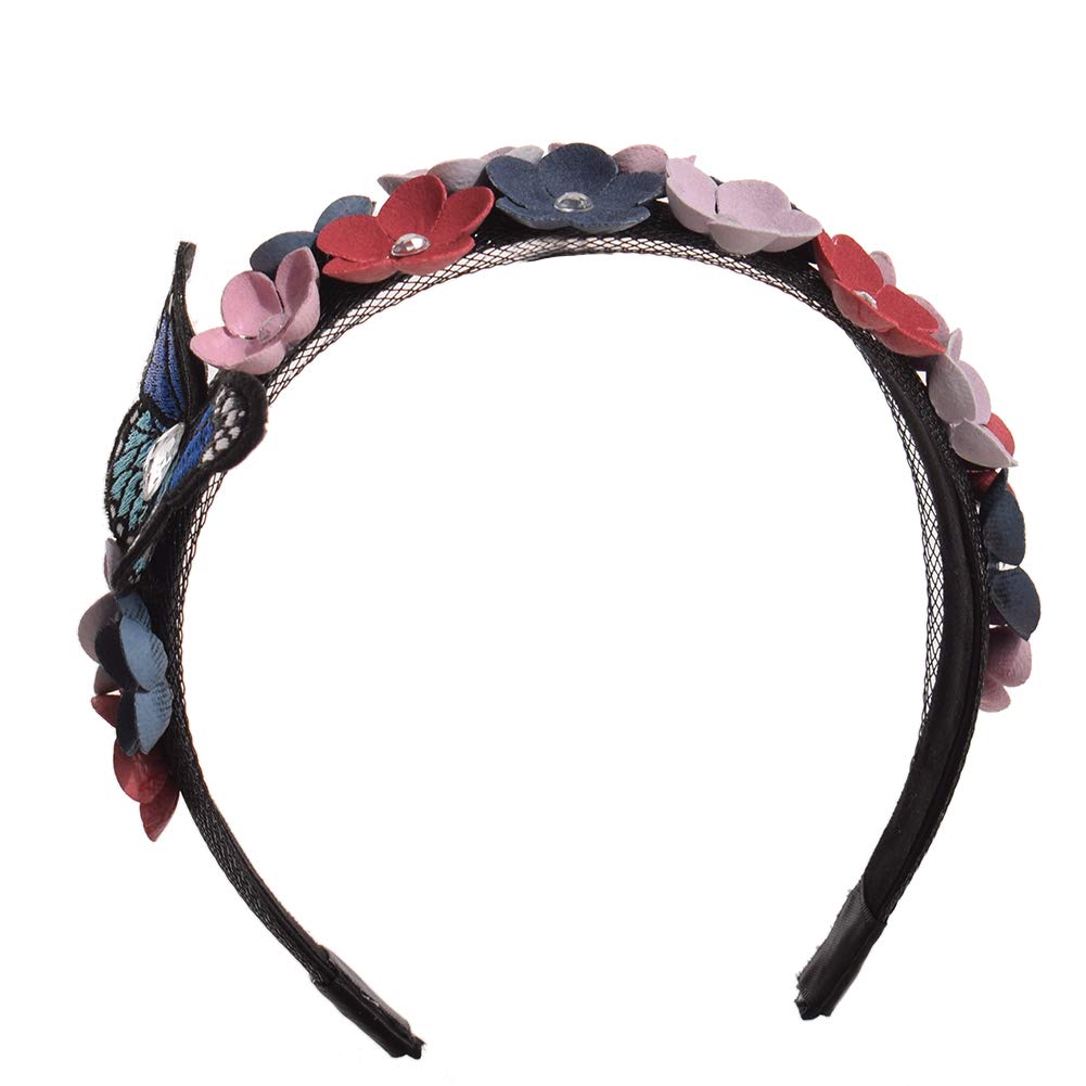 GRACEART 3D Schmetterling Stirnbänder Mädchen Braut Blumenkrone Stirnband Haarband Kopfstück zum Hochzeit Parteien Halloween Kopfschmuck