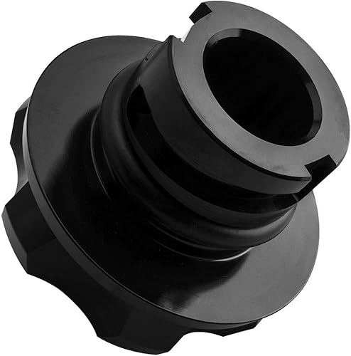 Miniatura 2 de VMS RACING Tapón de aceite negro con emblema plateado de aviso de aceite de motor en aluminio mecanizado CNC compatible con Chevy Chevrolet Camaro