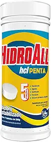 HidroAll Cloro para piscinas hcl Penta tubo 1,4kg com 7 pastilhas - Refil Flutuador