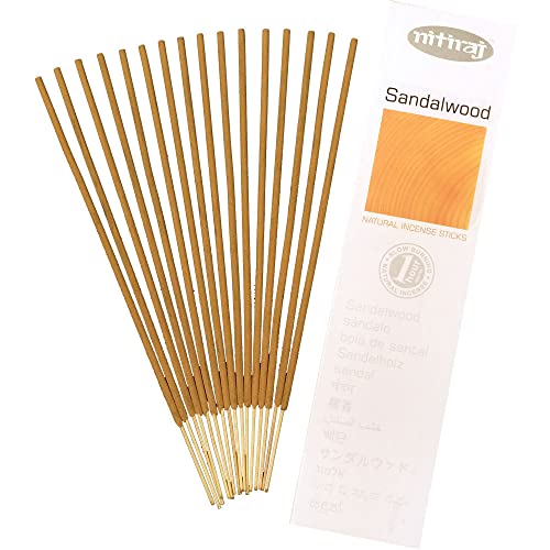 Nitiraj Platinum Natural Incense Sticks Slow Burning 1hr. 2Pack Sandalwood