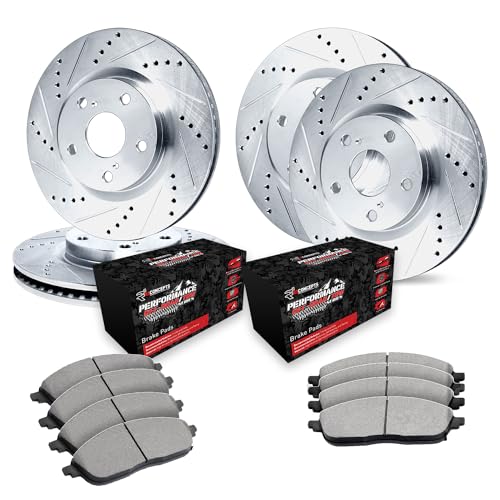 Image of R1 Concepts Front and Rear Brake Kit Fits 2006-2010 Jeep Grand Cherokee