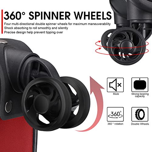 Verdi Travel Carry On Luggage with Spinner Wheels Softshell Lightweight Expandable 20 Inch Suitcase with USB Charging Port and 8-wheel Spinners Carryon Bag4