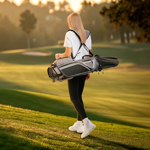 image for AK System Ultra-Lite Golf Stand Bag - 3 Lbs, 4 Way Divider Portable Go