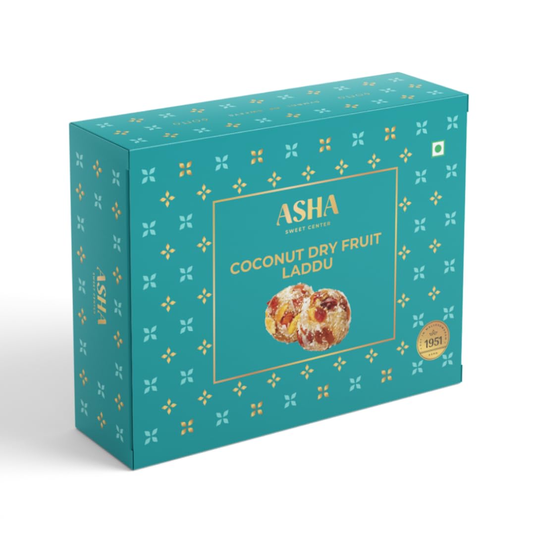 Asha Dry Fruit Laddu 400gms Pack of 1 | Coconut Dry Fruit laddu | Fresh Baked