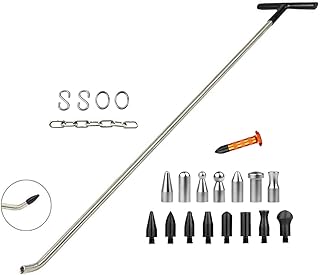 LadyRosian 22-Piece Paintless Dent Repair (PDR) Rod Kit with S-Hooks (Stainless Steel)