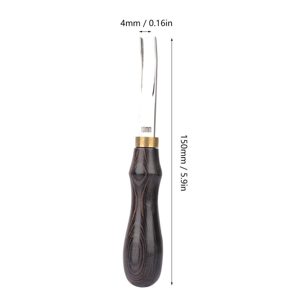 Marhynchus Leathercraft Edge Beveler utensili in pelle Coltello largo in pelle Coltello sottile Manico nero Strumento artigianale(10mm)
