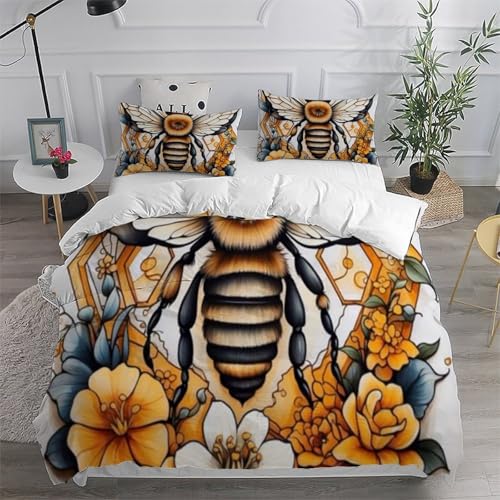 Housse de couette 260x220 animaux volants en microfibre douce avec taies