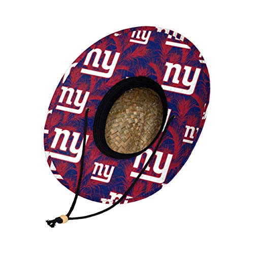 Image of NFL Team Logo Americana Floral Lifeguard Beach Straw Sun Hat
