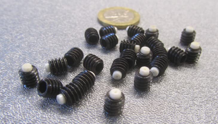 Black Oxide Steel Nylon Tip Set Screw 1/4"-20 x .250" Thread Length 25 pcs