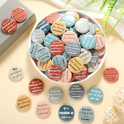 Tondiamo 100 Pcs Inspirational Button Pins Housekeeping Week Appreciation Gifts Motivational Pins Party Favors Thank You Gift for Teacher Employee Staff Nurse Surgical Tech3