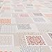 Anro - Mantel de hule, diseño de patchwork, Beige y marrón claro.,...